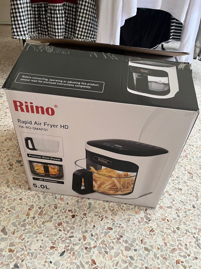 Riino glass air fryer, TV & Home Appliances, Kitchen Appliances, Other