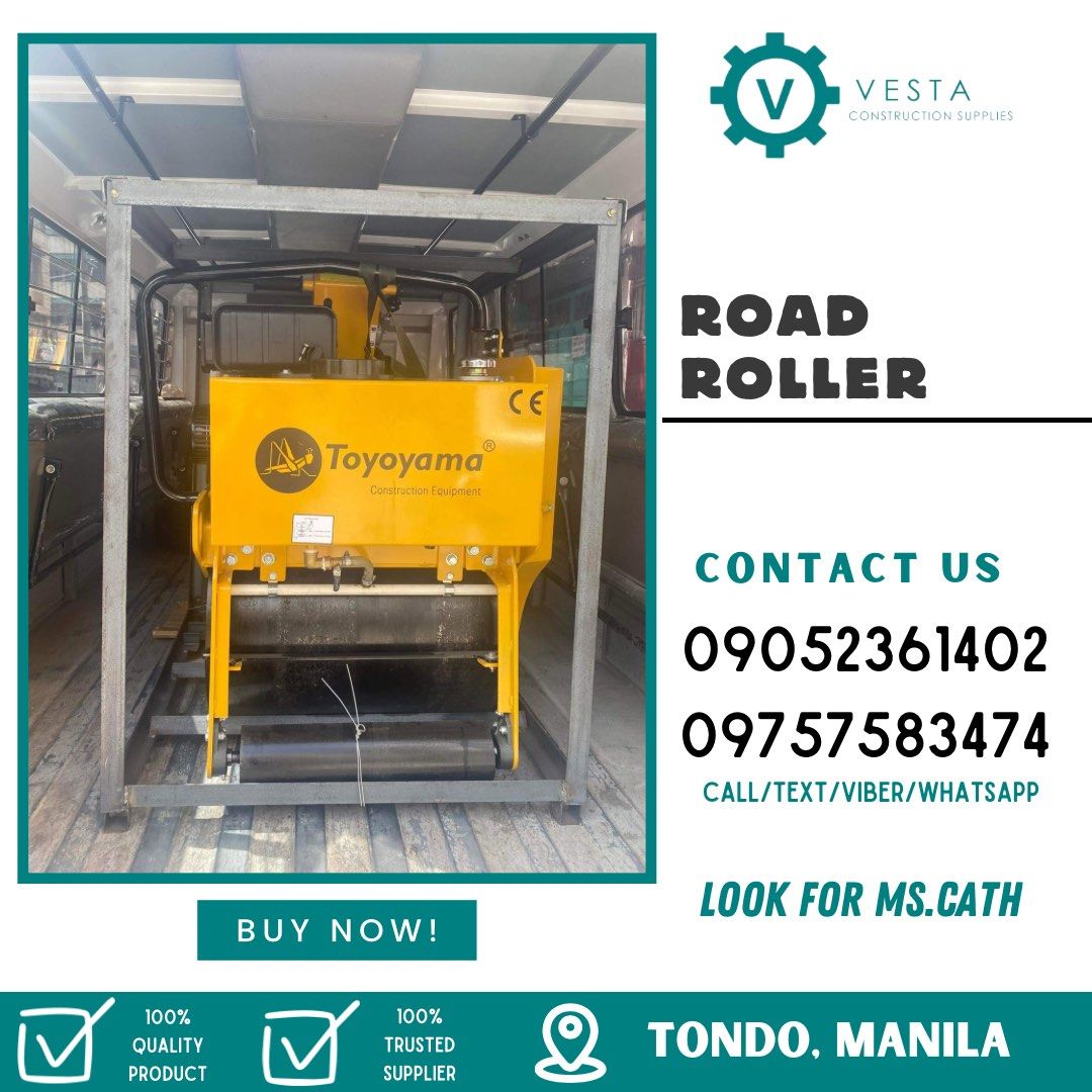Road roller (Category: Construction Tools & Equipment) located in Manila. Submitted by cathvesta_sales (Listing ID 1253029830, Image 1). Description: SALE❗️❗️❗️ SALE ❗️❗️❗️SALE ❗️❗️❗️ FOR INQUIRIES AND FASTER TRANSACTIONS PLS MESSAGE OR CALL; ☎️0905-236-1402 ☎️0975-758-3474 📲0905-236-1402 (VIBER NUMBER) Look for Ms. Cath Products: ▫️Machinery ▫️Electrical ▫️Valves & Fittings ▫️ Metals ( Stainless,BI ,Galvanized , etc) ▫️Electrical ▫️Industrial a
