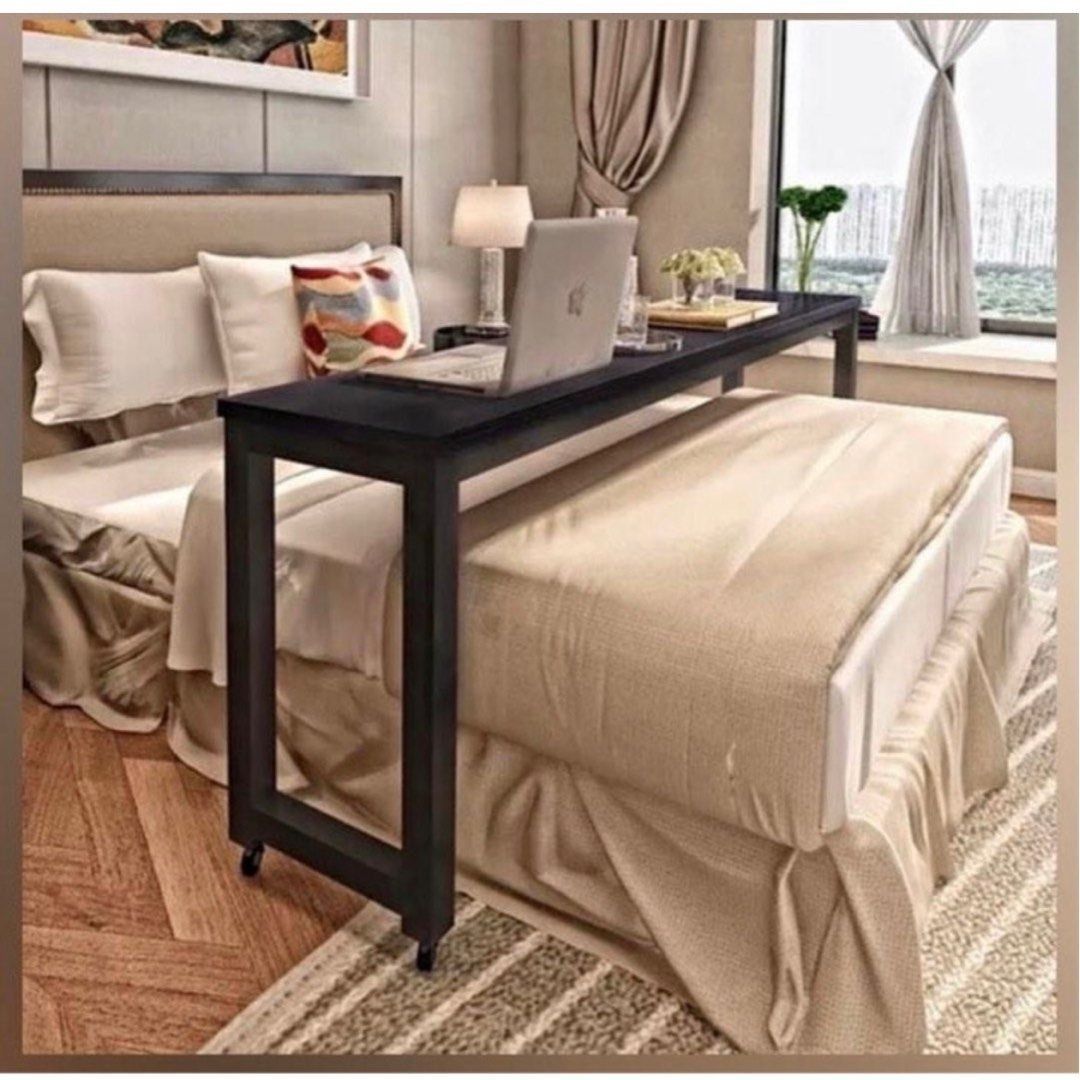 Moveable Study/ Work Table (Category: Tables & Sets) located in Singapore. Submitted by juniro (Listing ID 1253045661, Image 1). Description: 1. It can used as a Bed Table (Reference to Photo 1) 2. Can be used as a Work Desk (Reference to Photo 2) 3. Comes with rollers at the bottom and easy to move around Dimension: 170 x 40 x 80 Material: Solid Wood Original Price: $250 .
