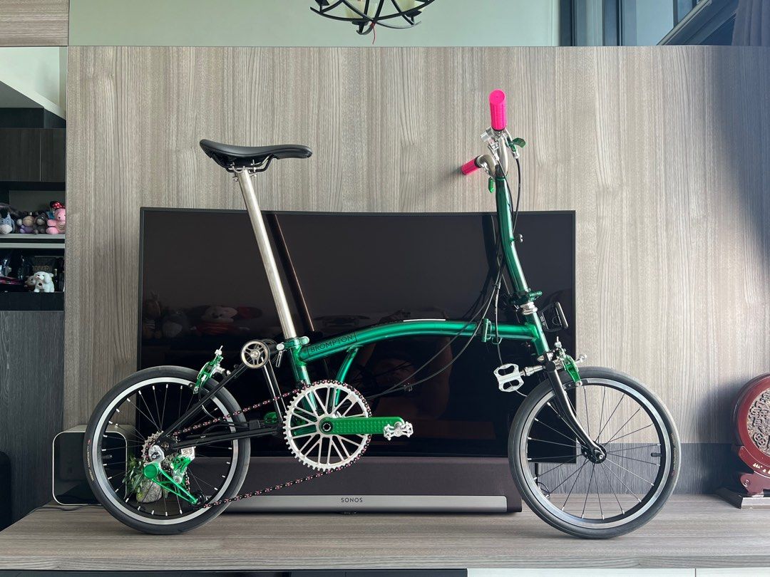 S4L M4L P line Emerald Green Brompton, Sports Equipment, Bicycles & Parts,  Bicycles on Carousell