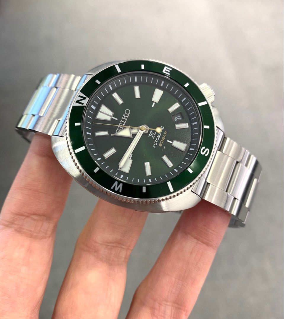 Seiko 精工Prospex SRPH15K1 復古鮑魚款綠面綠圈手動指南針外圈自動