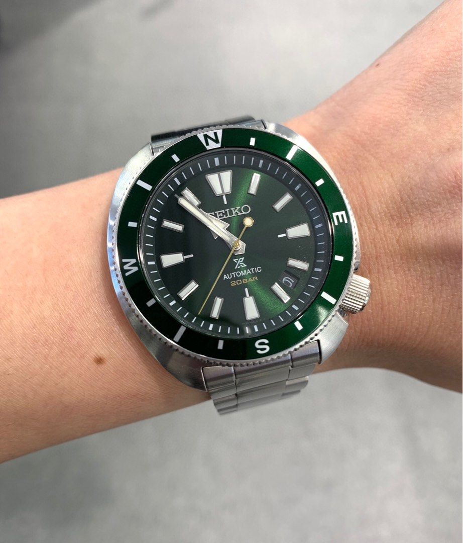 Seiko 精工Prospex SRPH15K1 復古鮑魚款綠面綠圈手動指南針外圈自動