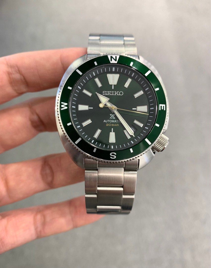 Seiko 精工Prospex SRPH15K1 復古鮑魚款綠面綠圈手動指南針外圈自動