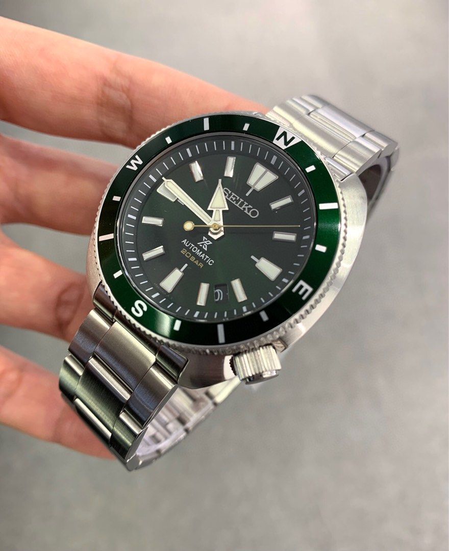 Seiko 精工Prospex SRPH15K1 復古鮑魚款綠面綠圈手動指南針外圈自動