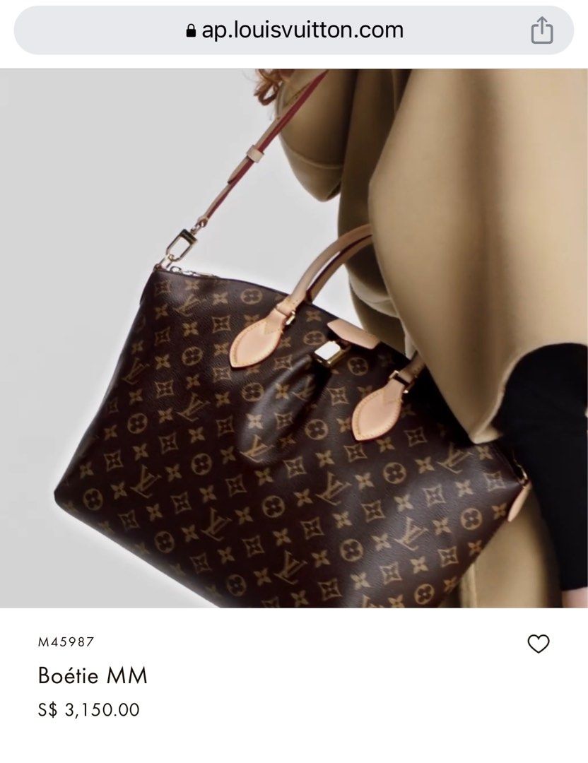 M45987 Louis Vuitton Monogram Canvas BOÉTIE MM TOTE BAG