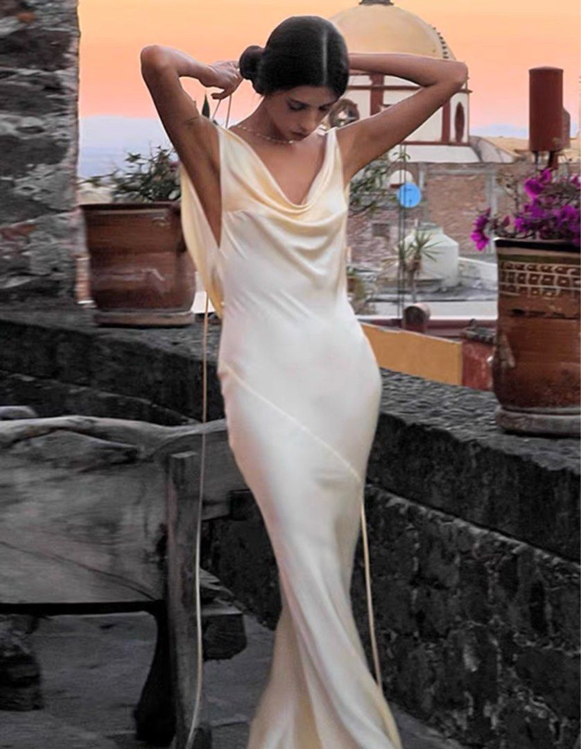 Gold sexy long dress best sale