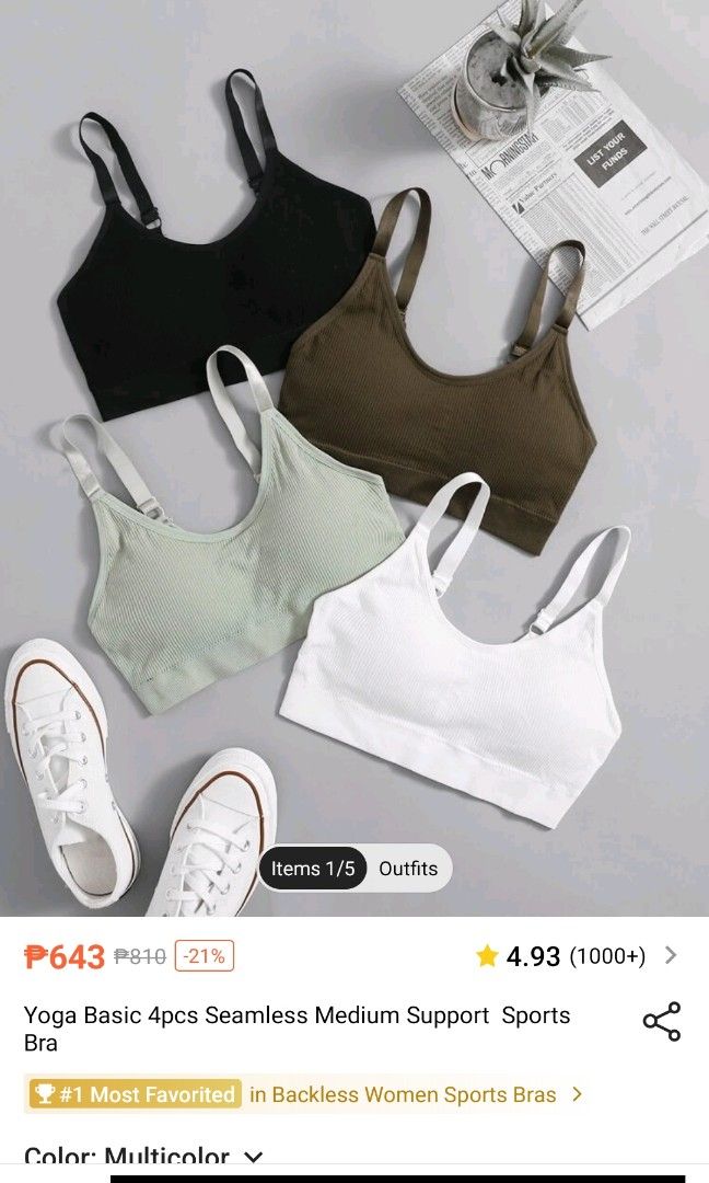 Shein Sports Bra and Top, Women's Fashion, Activewear on Carousell