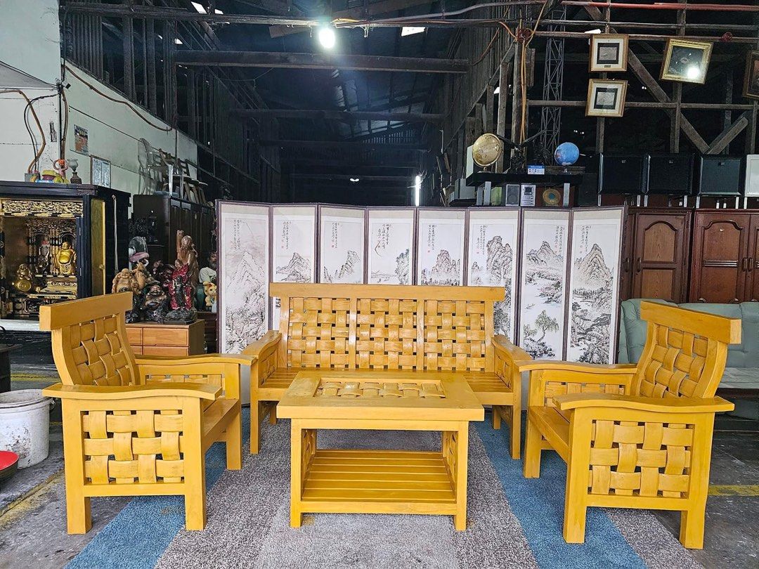 Solid wood online sala set