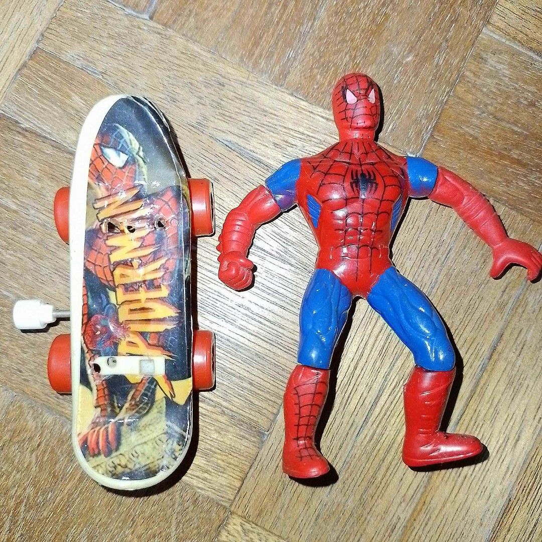 Spiderman with Wind-up Skateboard Toy (Category: Action & Battle Toys) located in Bacoor. Submitted by hazirannei (Listing ID 1253062272, Image 1). Description: Spiderman with Skateboard MoP: GCash MoD: LBC Express or Buyer's preferred Courier if thru online booking. Shipping Fee at Buyer's expense..
