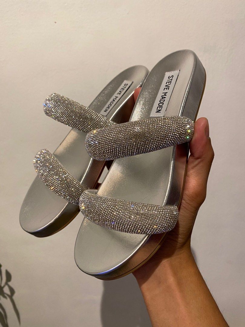 Steve Madden Tracer R Silver Sandal Brand New Item