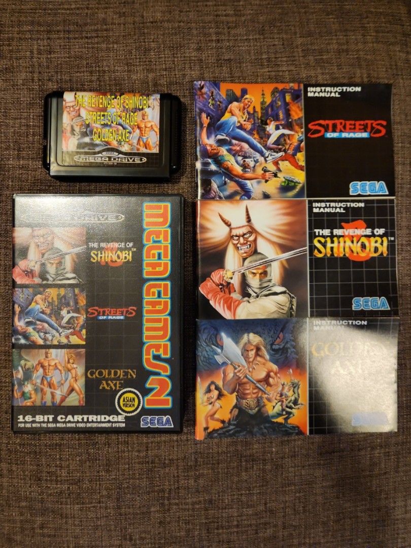 Jeu Mega Drive Mega Games 2 - Shinobi, Streets Of Rage, Golden Axe - PAL - Très Bon état