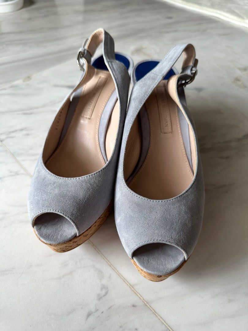 Grey suede discount wedges