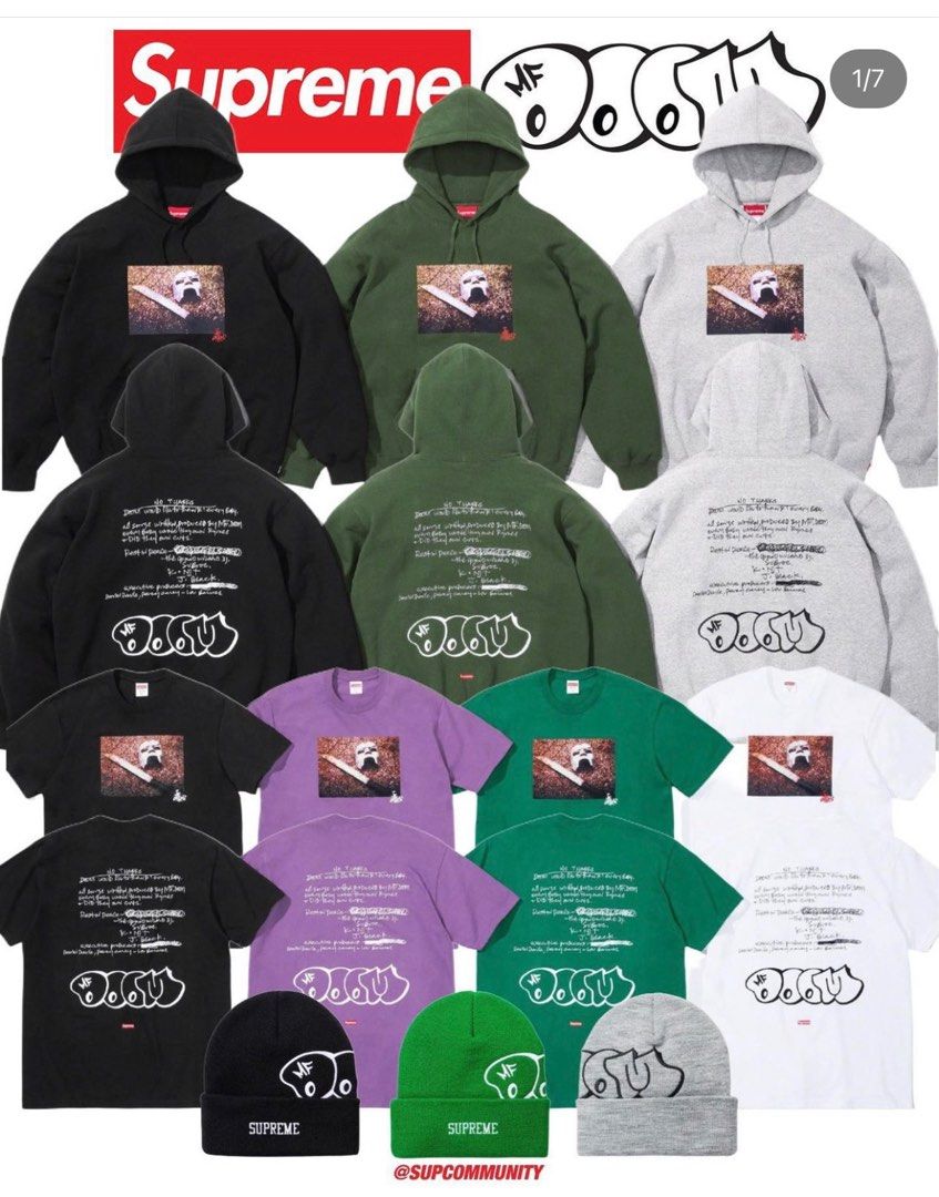 religiousair.com - Supreme MF DOOM Hooded Sweatshirt Black 価格比較