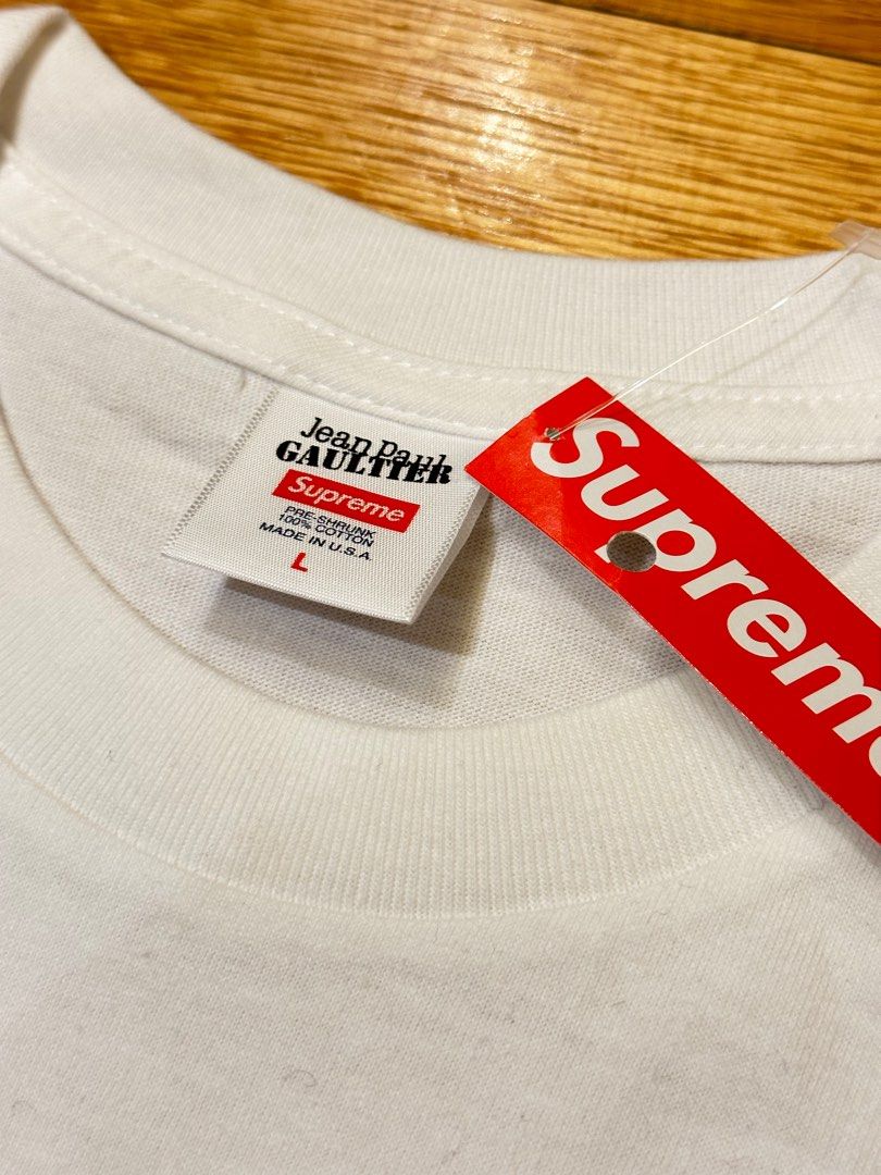 Supreme x Jean Paul Gaultier Tee T-Shirt, 男裝, 上身及套裝, T