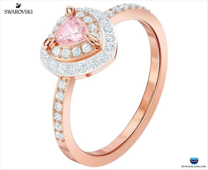 Swarovski One Ring Multi colored Rose gold plating size 52