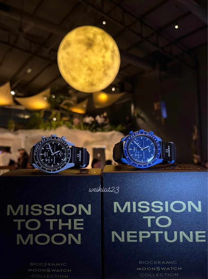 OMEGA × Swatch Neptune Moonshinegold
