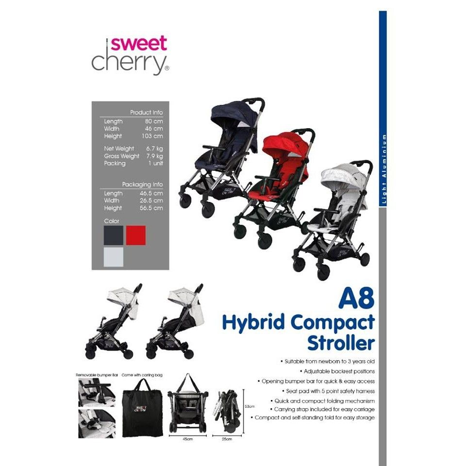 A8 hybrid compact stroller store