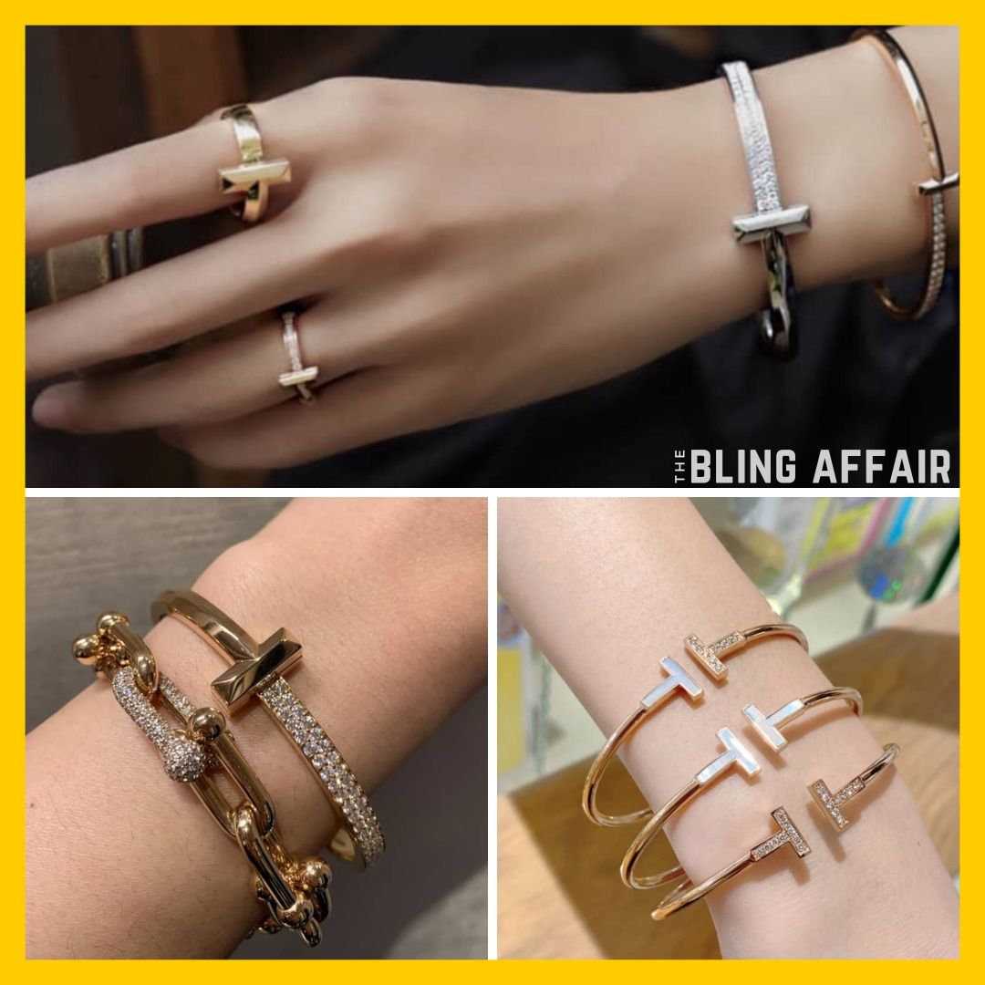 Gold t bracelet online