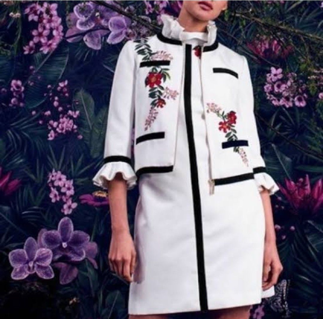 Ted baker embroidered coat discount