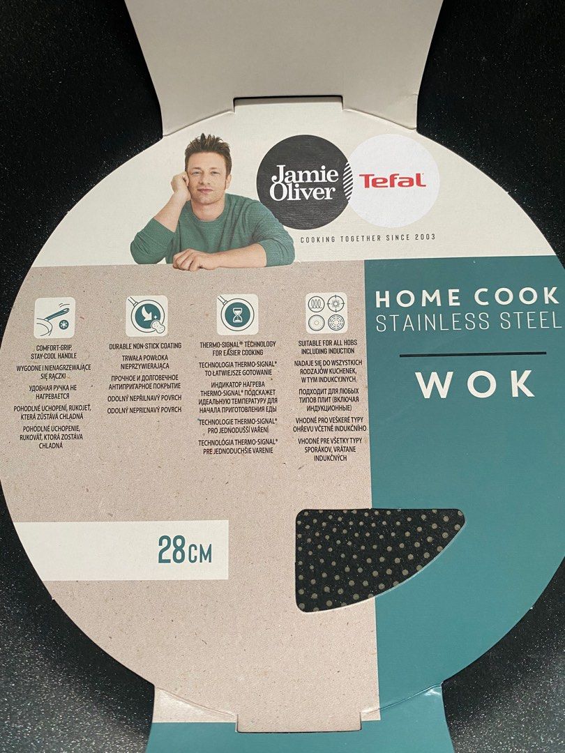 Tefal Jamie Oliver Stainless Steel Wokpan 28 cm - - Voor 23.59u, morgen in huis