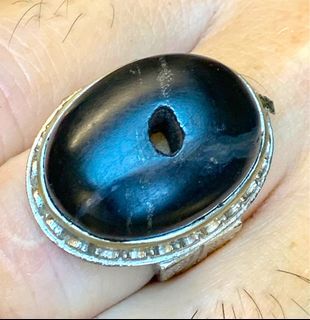 Teras Kelor Fossil Combong Silver Ring
