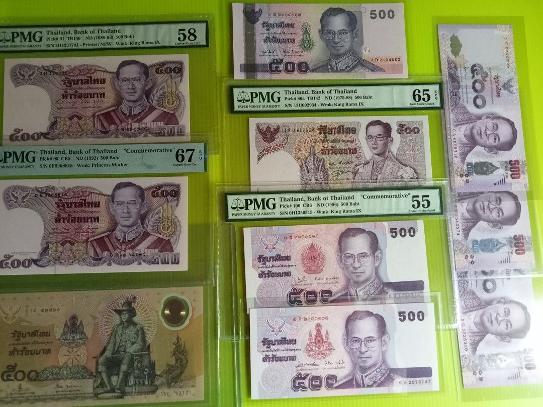 Thailand banknotes set (500 baht), Hobbies & Toys, Memorabilia &  Collectibles, Currency on Carousell