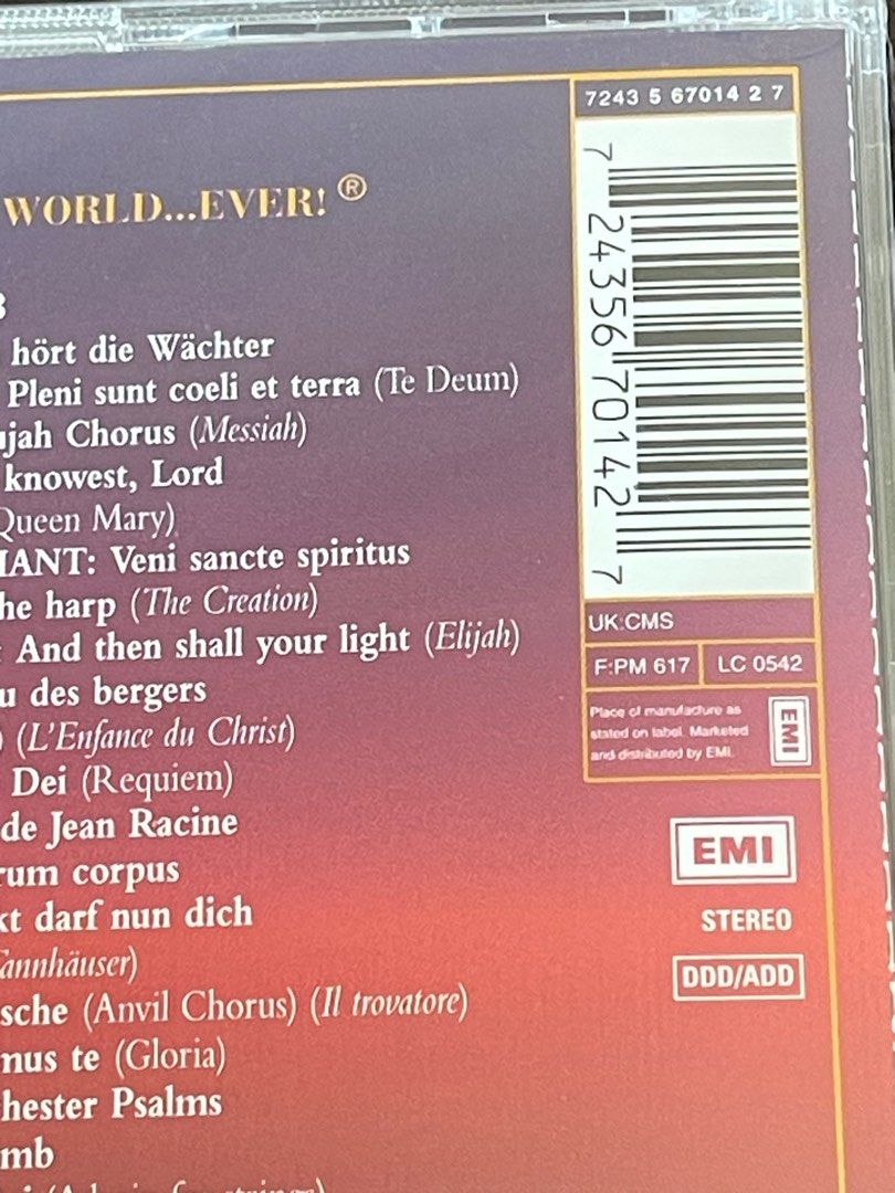 The Best Choral Album In The World Ever! 2CD 全新未開封最佳