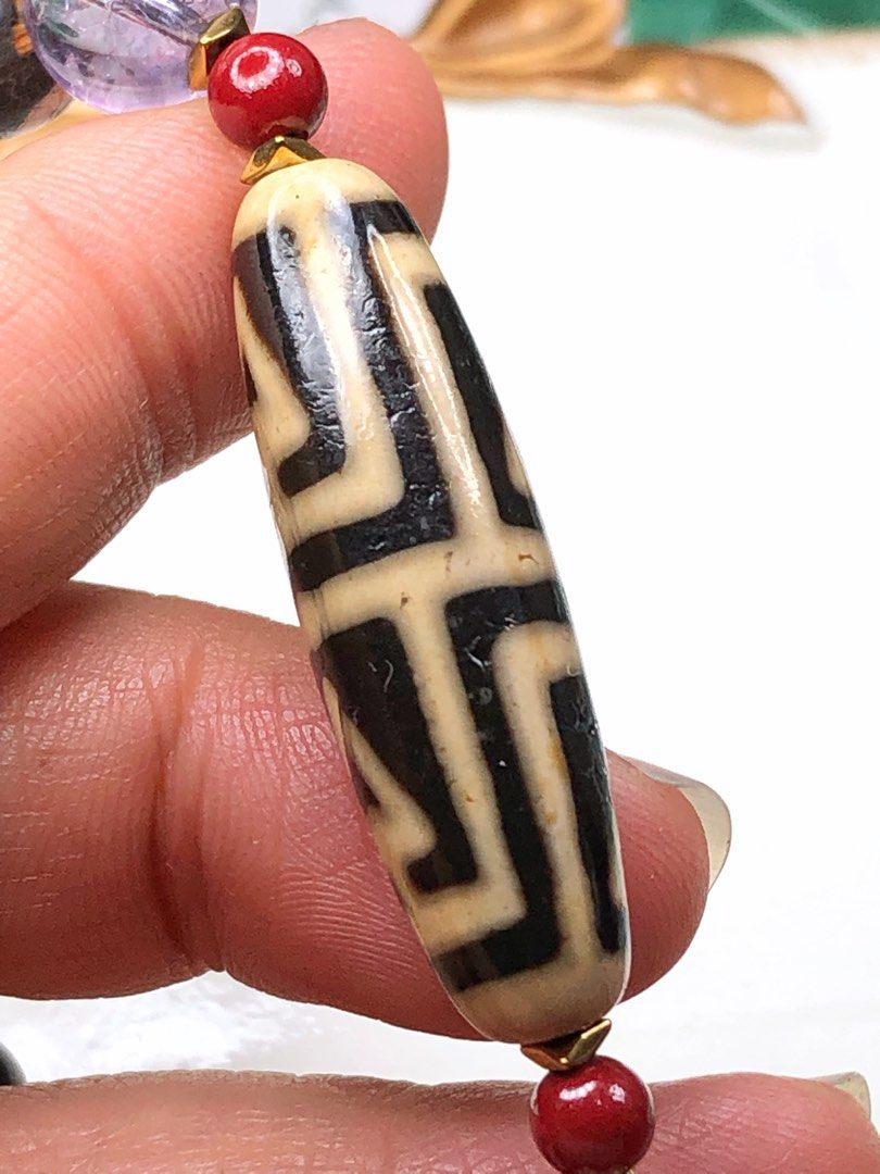 Tibetan Dzi Beads Bodhi Four Eyed Dzi Beads 藏传老矿菩提四眼