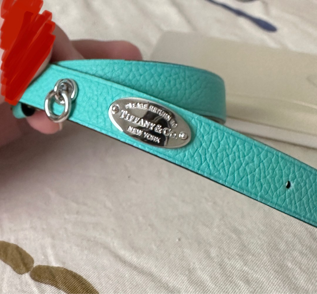 Tiffany blue leather bracelet cheap