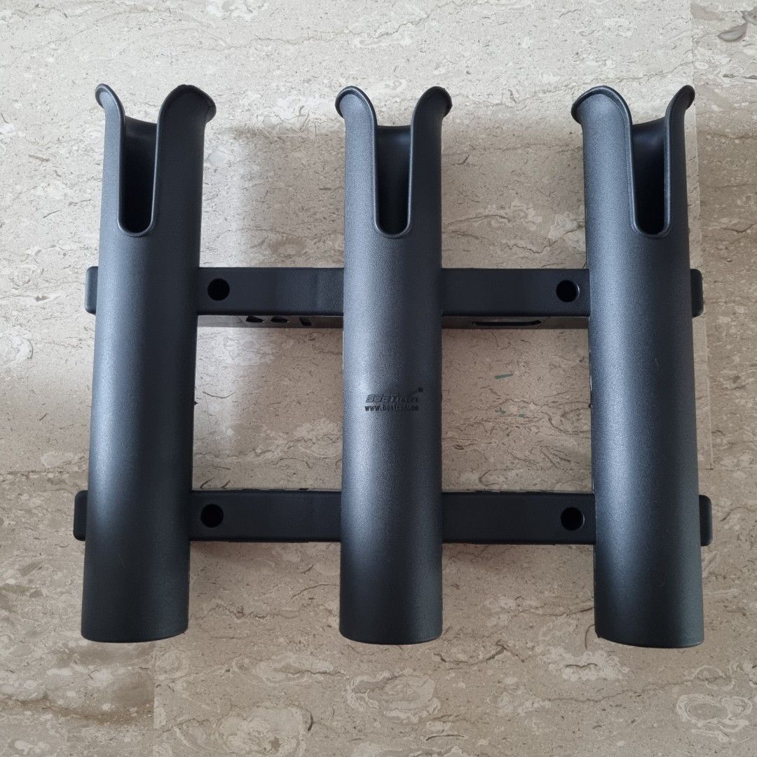 Triple fishing rod holders (for kayak, boat, tackle cooler box