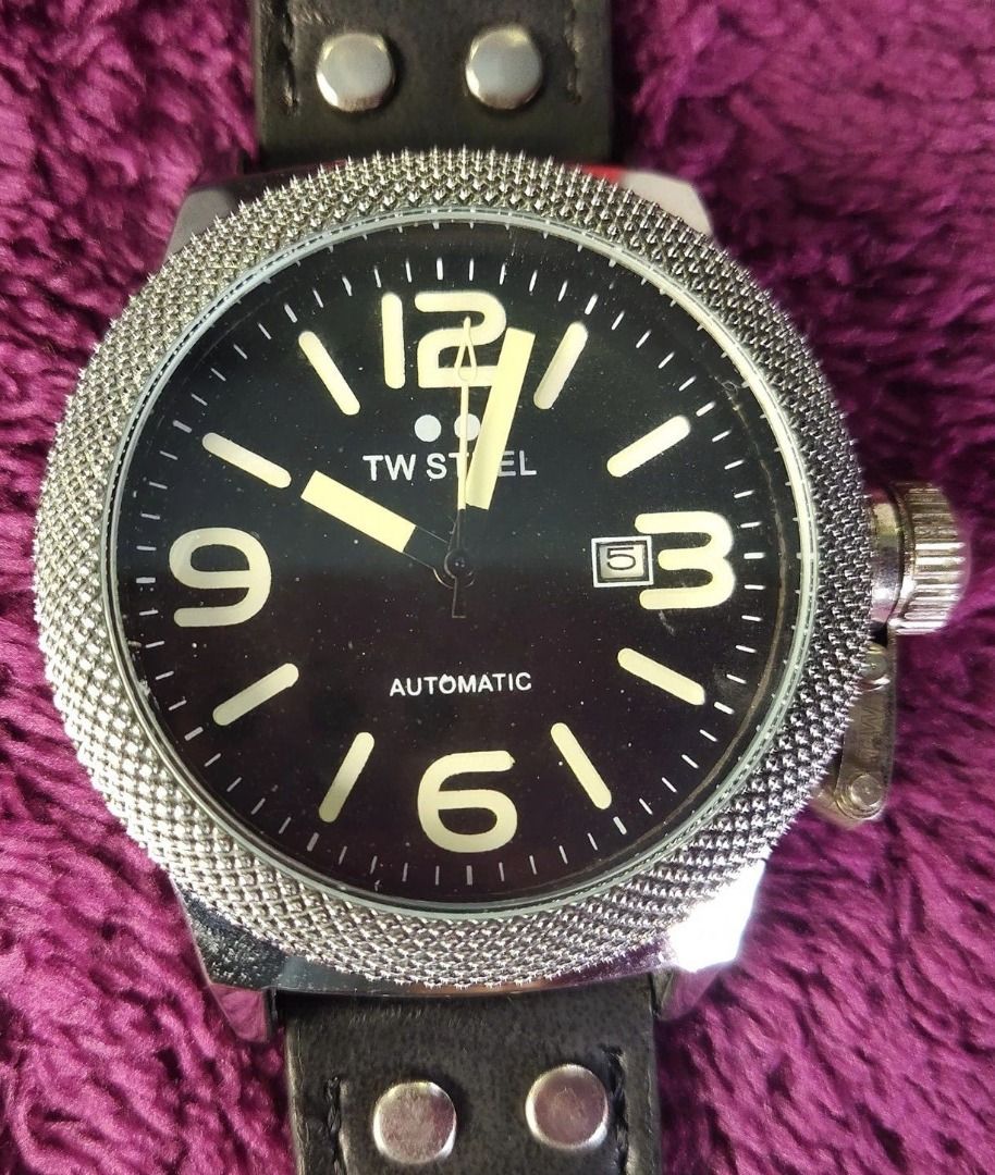 TW Steel Automatic 45mm Black Silicone Strap 10ATM WR TWA200