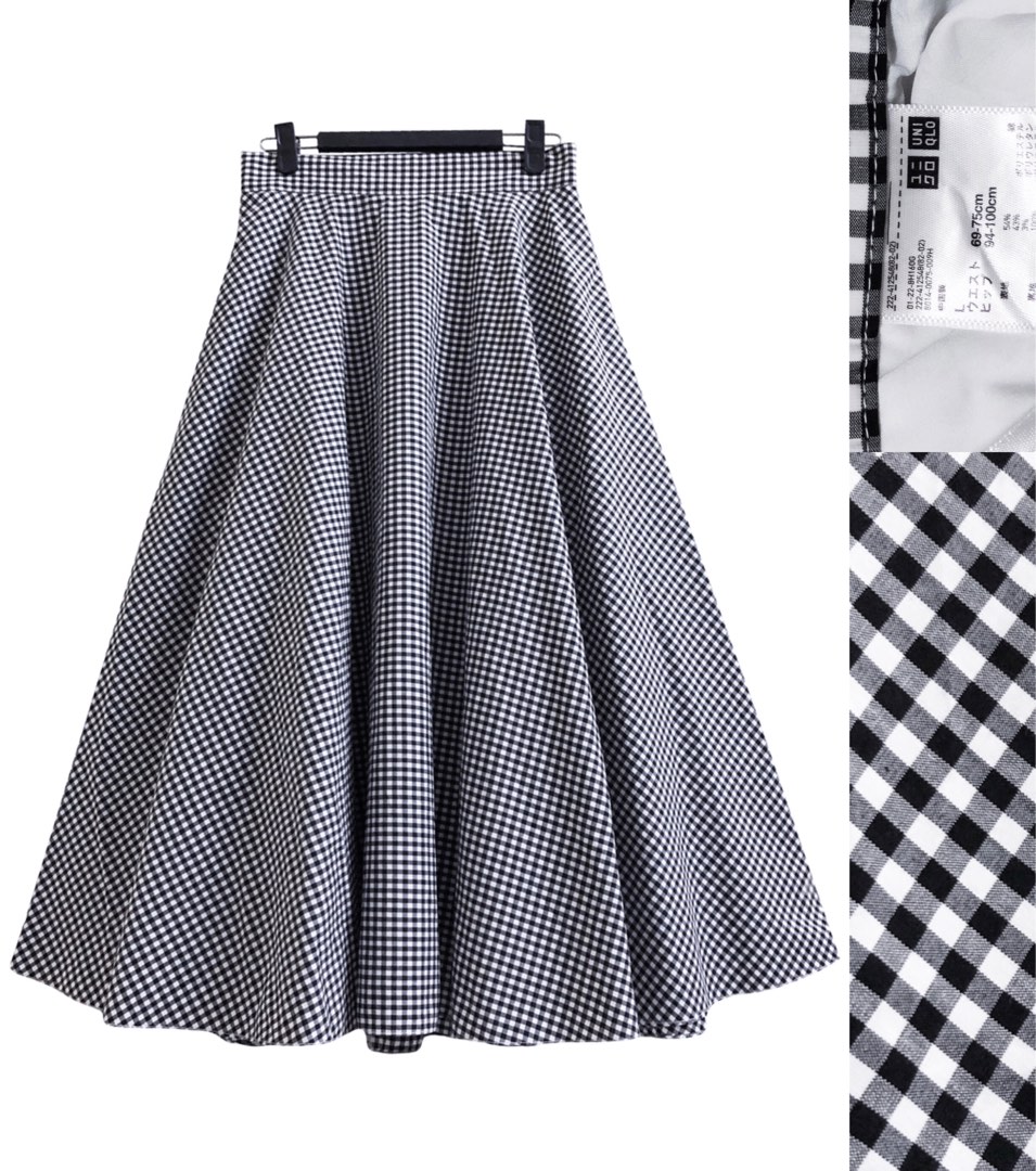 UNIQLO gingham skirt Luxury Apparel on Carousell