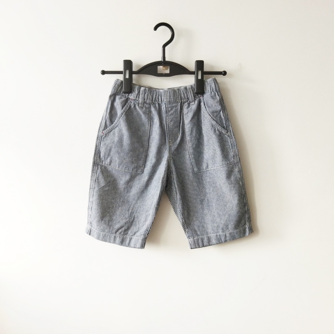 UNIQLO Kids Painter Stripe Jorts / Shorts / Half Pants, Babies & Kids ...