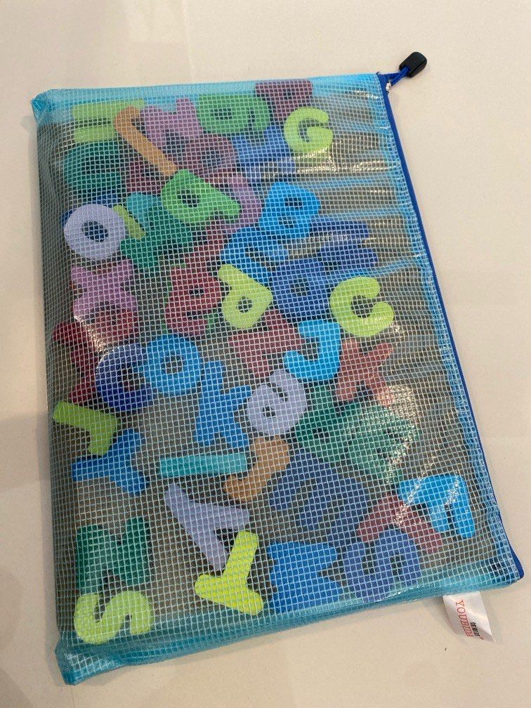 Uppercase & Lowercase Alphabet Board with Storage Bag, Hobbies & Toys ...