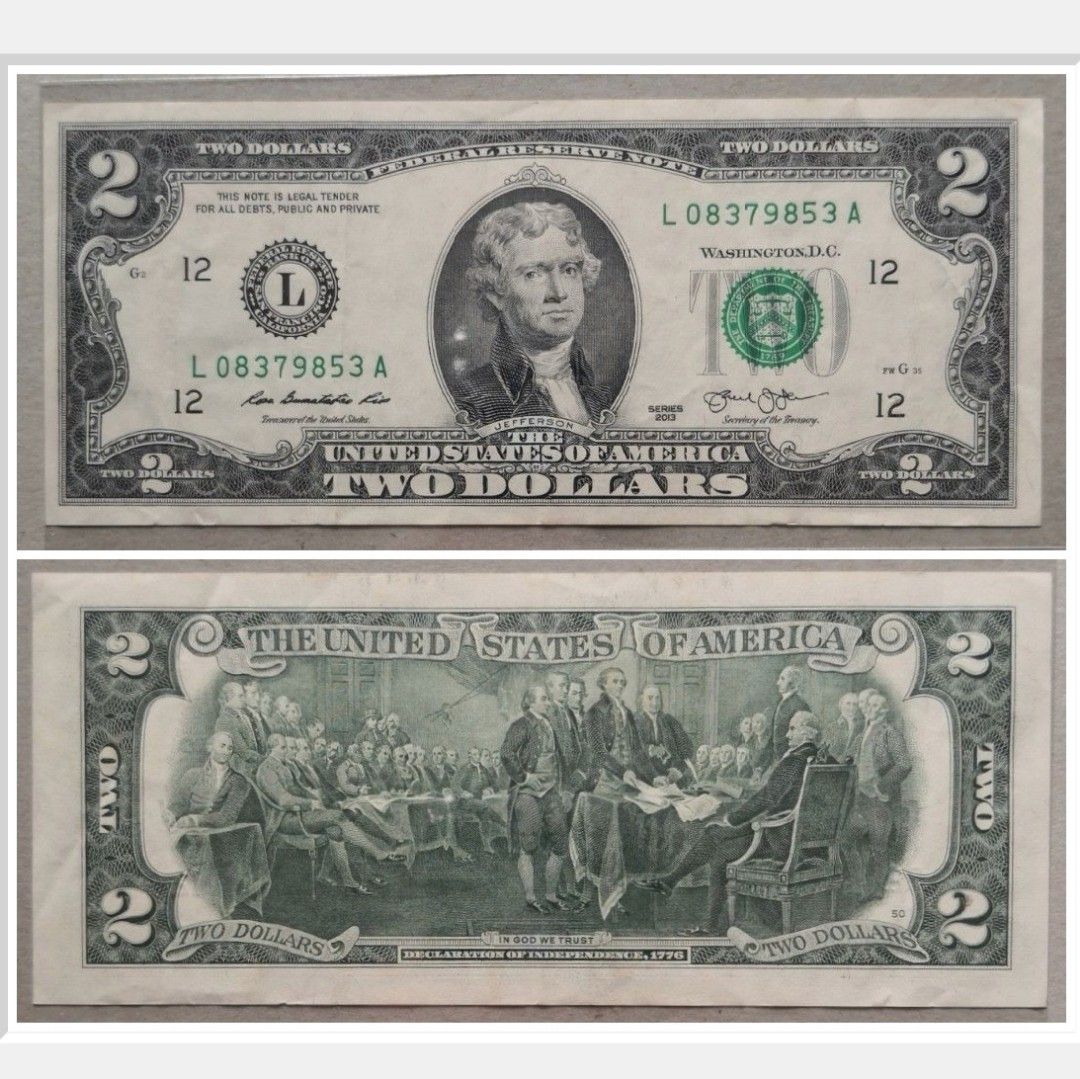 2013 2 sales dollar bill