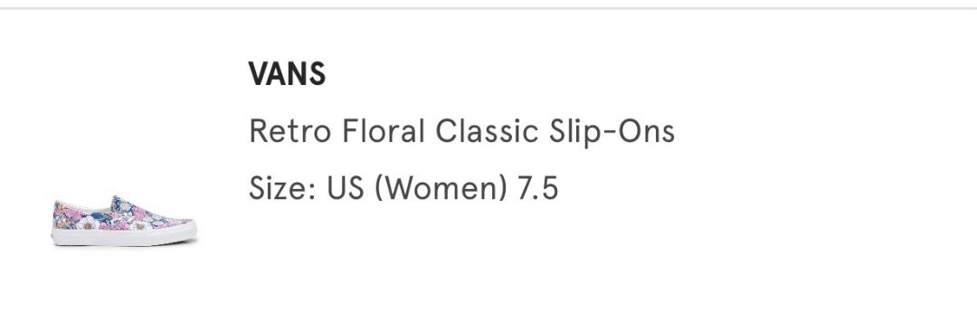 White slip on sales vans womens 7.5