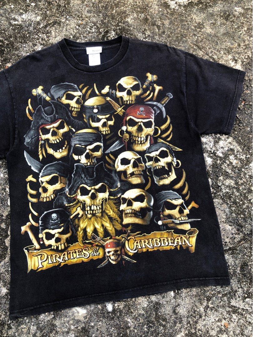 Disney Pirates of the Caribbean T-shirt. Giant - Depop