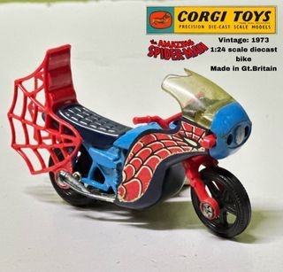 Vintage 1978 Corgi Spiderman bike scale 1:24