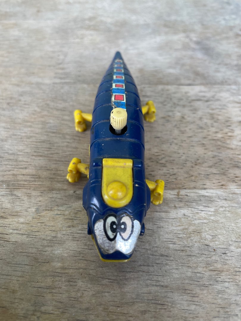 Vintage Blue and Yellow Lizard WindUp Toy on Carousell