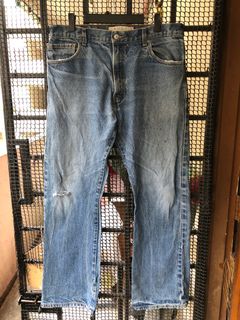 31 x 32.5 Distressed Vintage Levi bootcut Jeans L1538, Men's