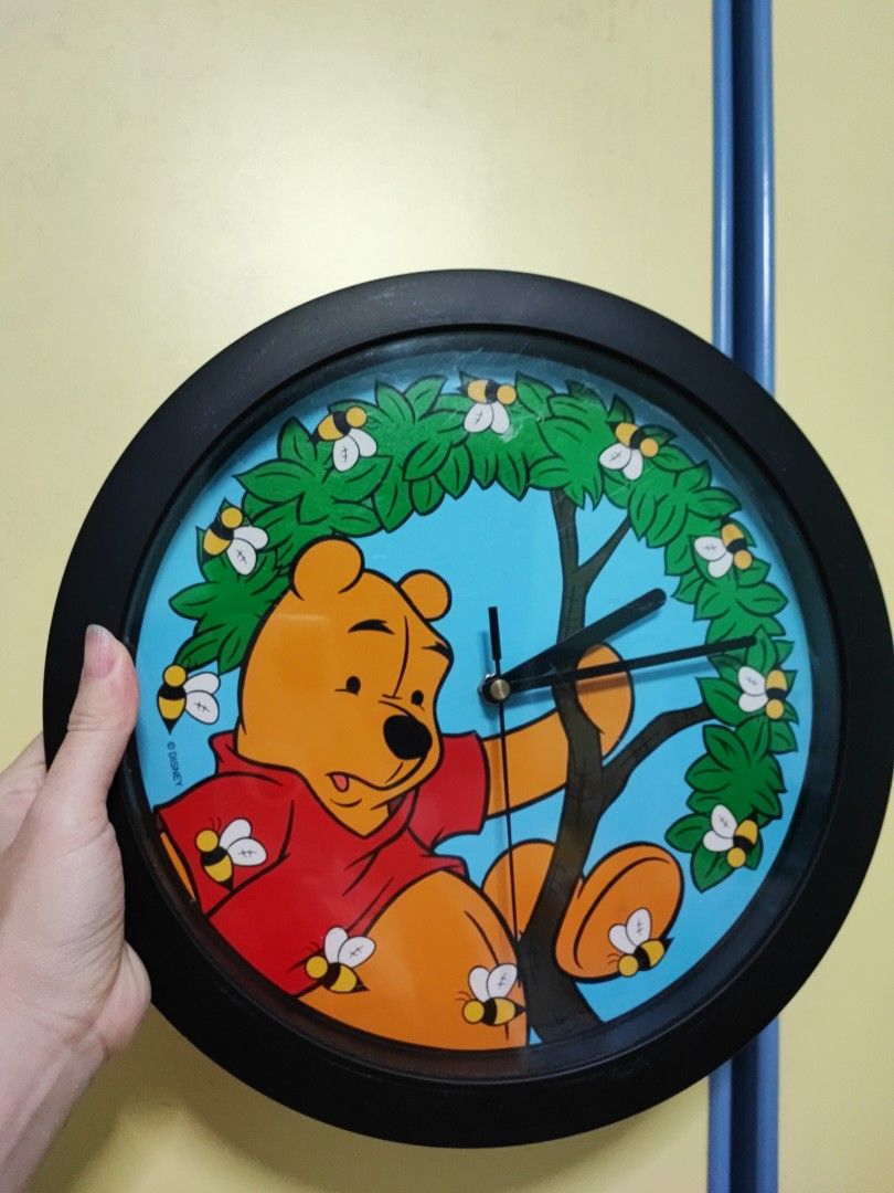 Winnie the Pooh wall clock, Furniture & Home Living, Home Decor, Clocks