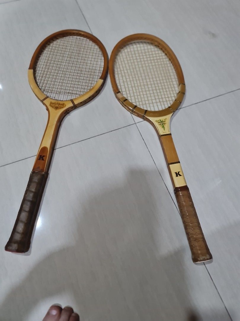 wooden tennis rackets, Sports Equipment, Sports & Games, Racket & Ball ...