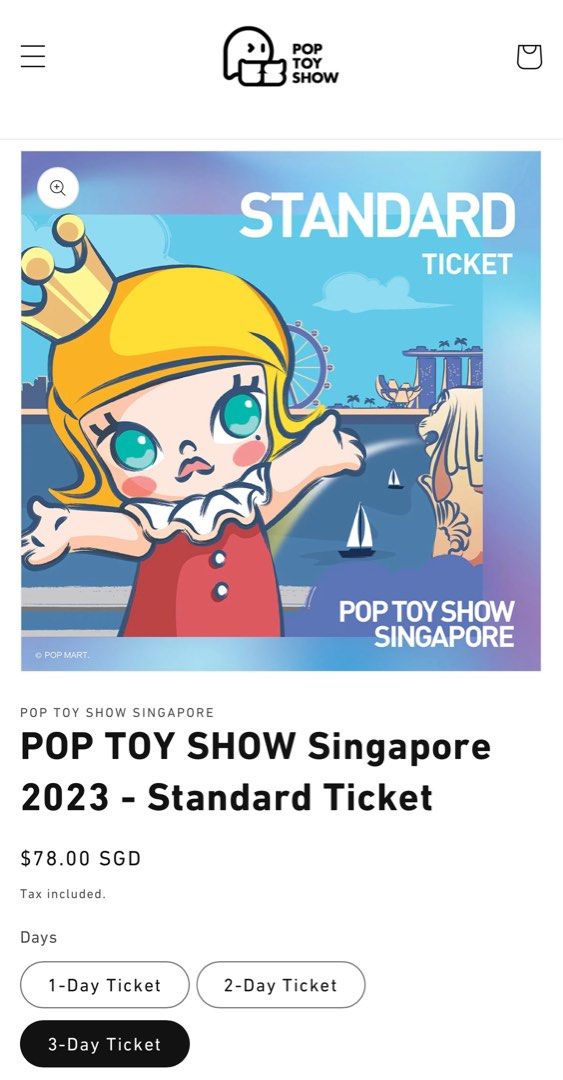 WTS PTS Pop Toy Show Singapore 2023 - Standard Tickets Popmart Dimoo ...