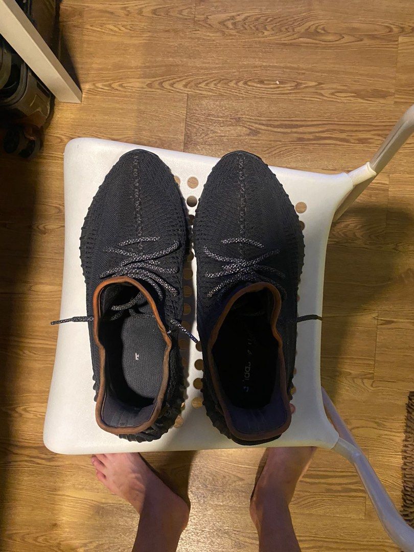 Yeezy V2 350 Black Reflective Laces Men s Fashion Footwear
