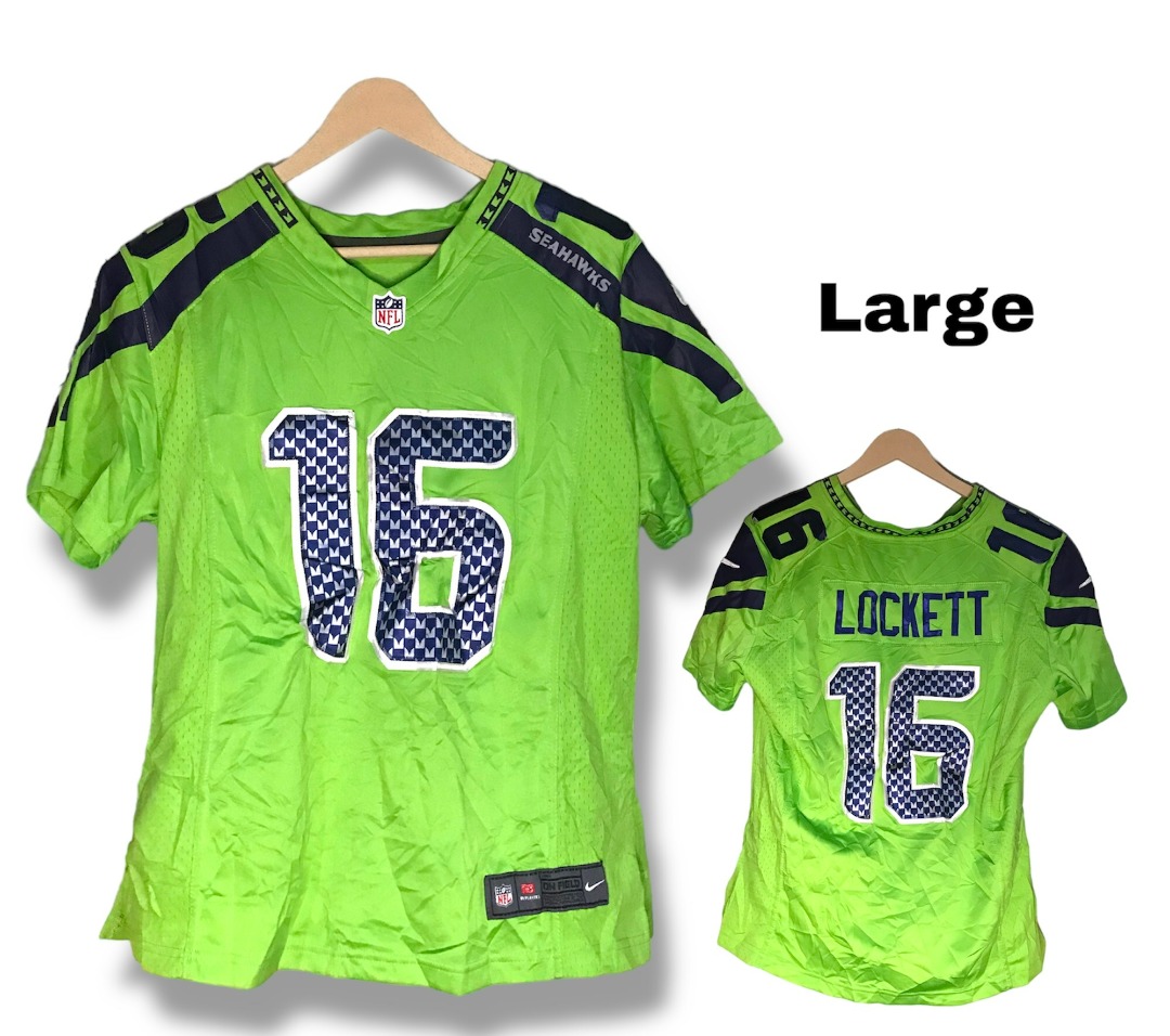 Youth Seattle Seahawks Tyler Lockett Nike Green Color Rush Game Jersey