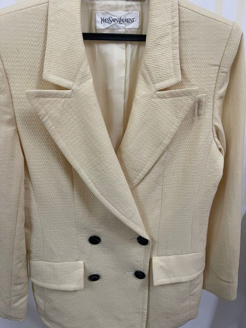 YSL LADIES BLAZER DOUBLE BREASTED Women s Fashion Coats Jackets