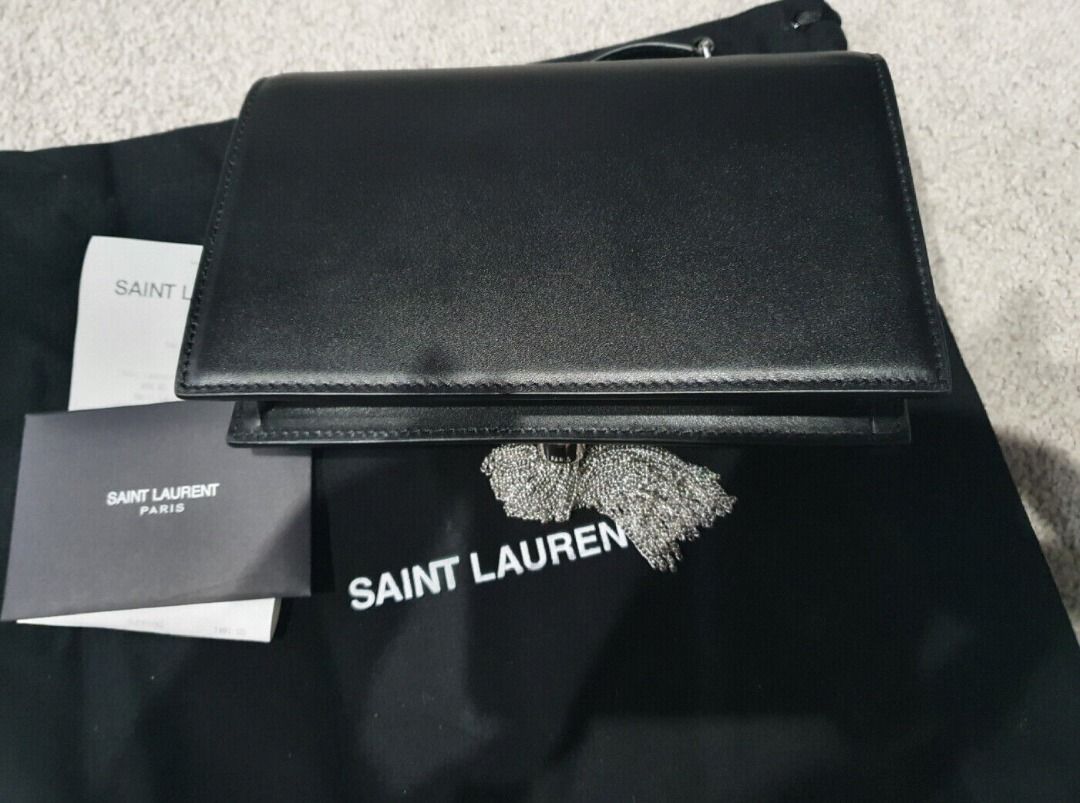 Saint Laurent Metallic Silver Leather Small Kate Tassel Crossbody Bag Saint  Laurent Paris