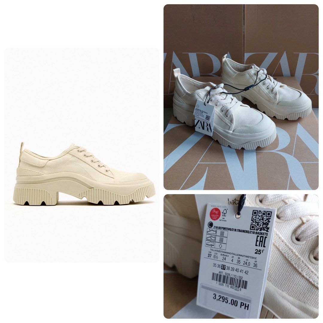 Zara fabric sneakers Women s Fashion Footwear Sneakers on Carousell