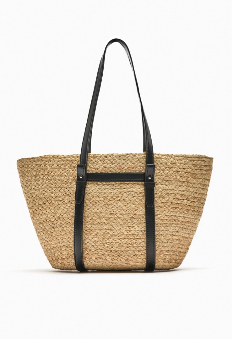 Zara Jute Tote, Women's Fashion, Bags & Wallets, Beach Bags on Carousell