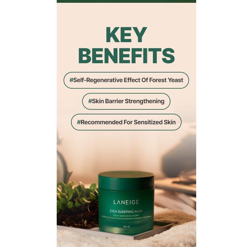 [05/24 expired] ORIGINAL Laneige Cica Sleeping Mask, Beauty & Personal
